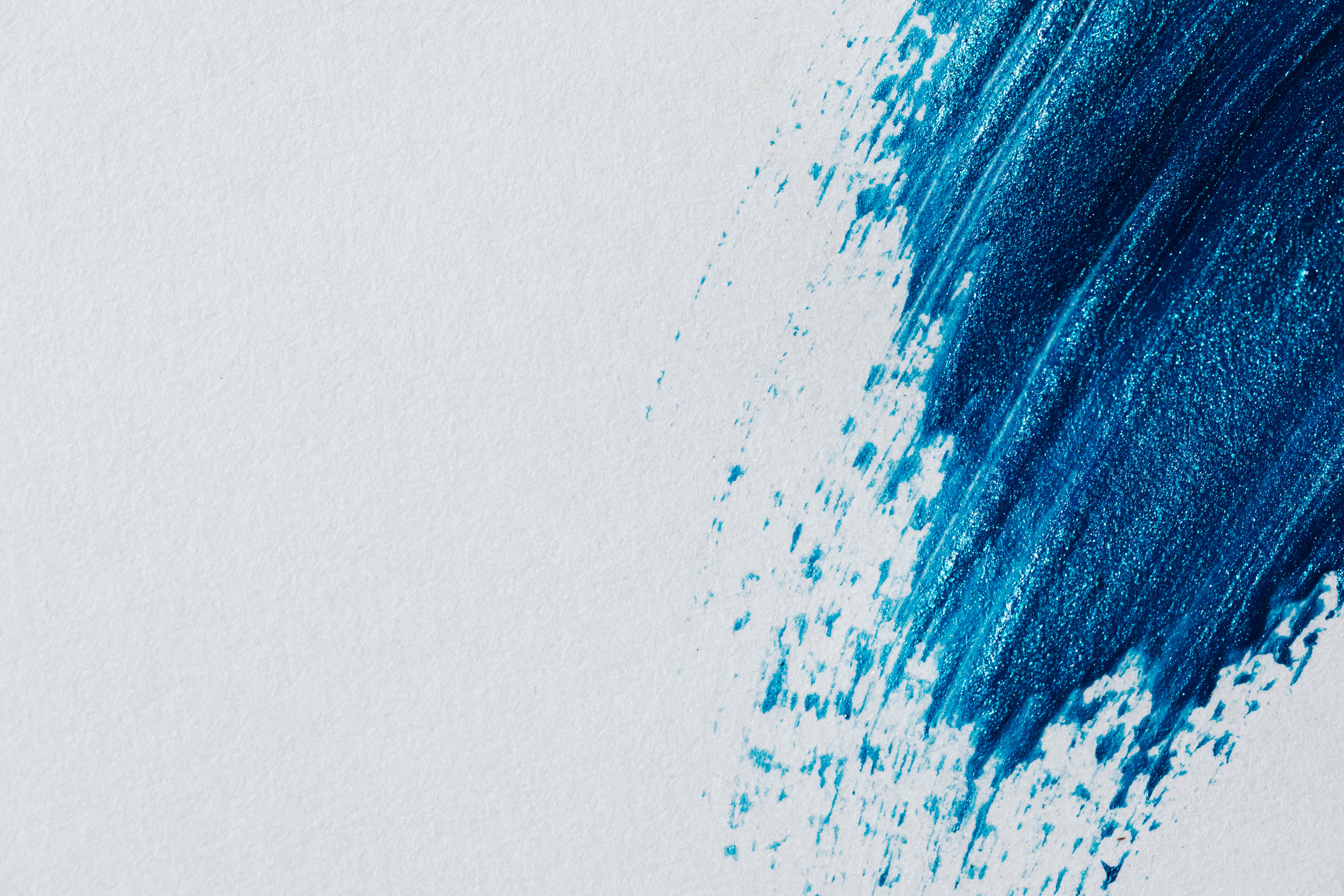 Blue Paint in White Background